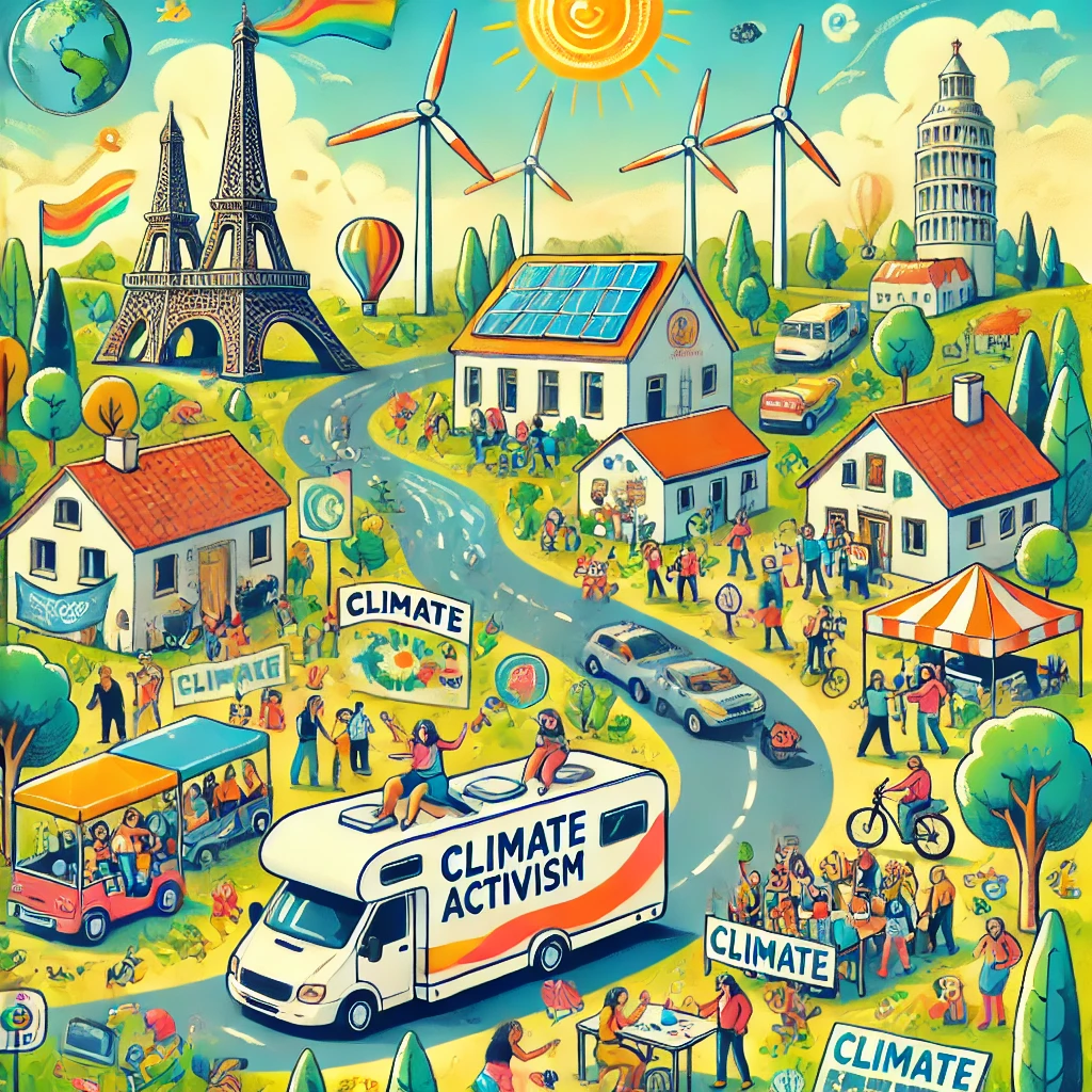 Climate Caravan Journey Illustration